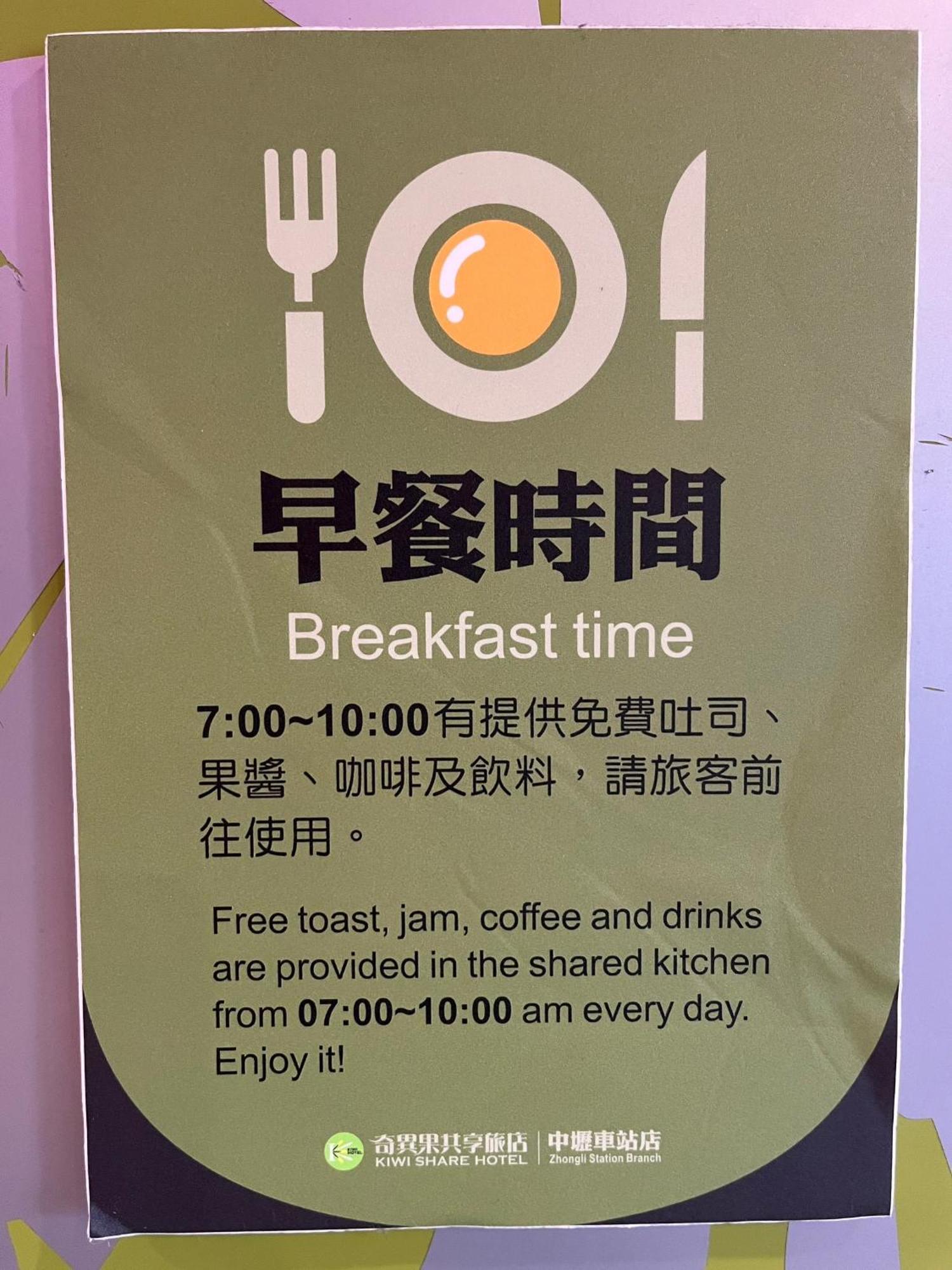 Kiwi Share Hotel Zhongli Eksteriør bilde